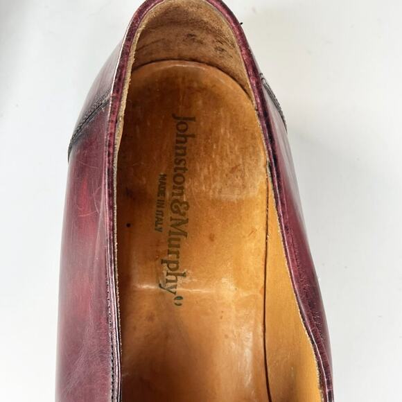 Johnston & Murphy Leather Tassel Slip-on Loafer Dress Shoes Brown Men 9.5 main image 4